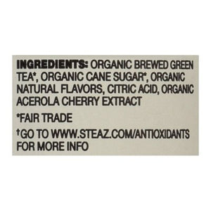 Steaz Green Tea Organic Peach Antioxidant Brew 12/16 OZ [UNFI #660480] [ebt]