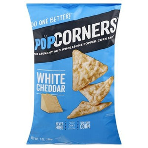 Popcorners Popped-Corn Snacks White Cheddar 12/7 OZ [UNFI #1858588] [ebt]