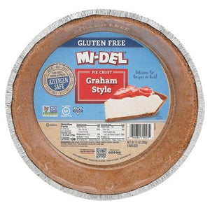 Mi-Del Pie Crust Gluten Free Graham Style 9 Inch Size 12/7.1 OZ [UNFI #1518281] [ebt]