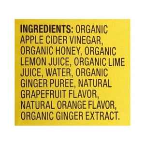 Bragg Apple Cider Vinegar Organic Raw-Unfiltered Citrus Ginger 12/16 OZ [UNFI #2650513] [ebt]