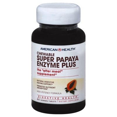 American Health Super Papaya Enzyme Plus Chewable Tablets 90 Tab [UNFI #0483305] T