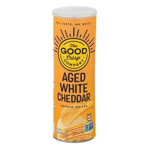 The Good Crisp Company Potato Crisps Gluten Free Aged White Cheddar 8/5.6 OZ [UNFI #2520310] [ebt]