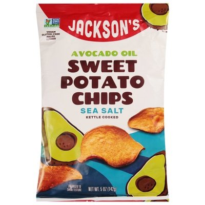 Jacksons Sweet Potato Chips Sea Salt Avocado Oil 12/5 OZ [UNFI #2781607] [ebt]
