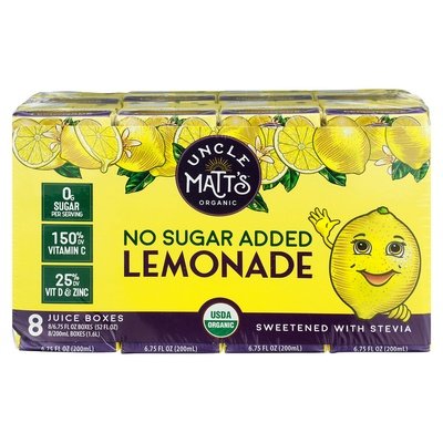 Uncle Matts Organic Lemonade No Sugar Added 4/8/6.75Z [UNFI #2854461] [ebt]