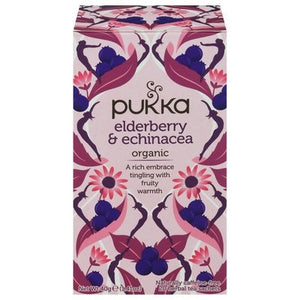 Pukka Herbal Tea Organic Elderberry & Echinacea Sachets 4/20 BAG [UNFI #2988970] [ebt]