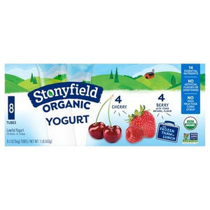 Stonyfield Organic Yogurt Lowfat Organic Cherry/Berry 8/8/2 OZ [UNFI #972448] [ebt]