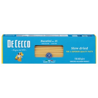 Dececco Bucatini No.15 Slow Dried 20/16 OZ [UNFI #0359927] [ebt]