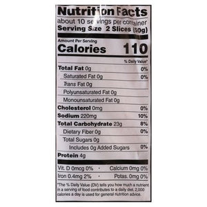 OG2 Rudis Organic Bakery Rocky Mountain Sourdough Thin Sliced 8/18 OZ [UNFI  #2686657]