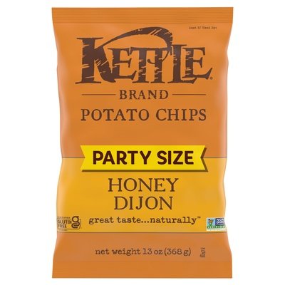 Kettle Brand Potato Chips Honey Dijon Party Size 9/13 OZ [UNFI #2869345] [ebt]