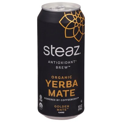 Steaz Yerba Mate Organic Golden Mate Flavored 12/16 OZ [UNFI #2681732] [ebt]