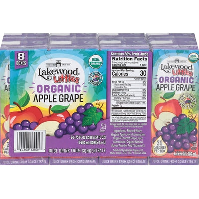 Lakewood Juice Drink From Concentrate Apple Grape Organic Og2 4/8/6.75 Z [UNFI #3087897 ] [ebt]