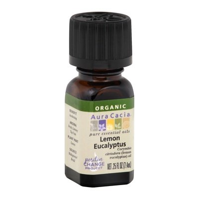 Aura Cacia Essential Oil Organic Lemon Eucalyptus 1/.25 OZ [UNFI #2043107] T