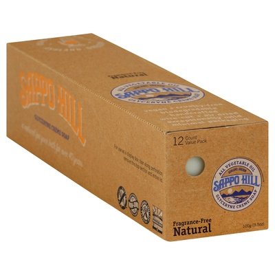 Sappo Hill Soap Glycerine Creme Fragrance-Free Natural 12/3.5 OZ [UNFI #523266] T