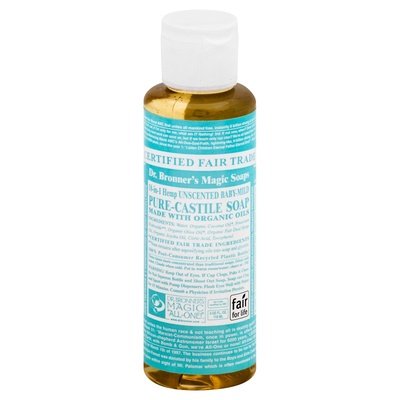 Dr Bronners Soap Pure-Castile 18-In-1 Hemp Unscented Baby-Mild 4 OZ [UNFI #0997304] T
