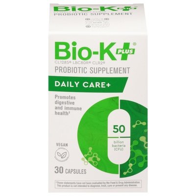 Bio-K Plus Daily Care+ Probiotic Capsules 4/30 CT [UNFI #2562353] T