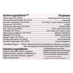 Genexa Allergy Care Homeopathic Organic Acai Berry Chewable Tablets 60 TAB [UNFI #1960640] T