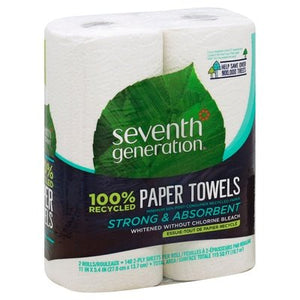 Seventh Generation Paper Towels Big Rolls Right-Size 2-Ply 12/2 Ct [UNFI #0624726] T