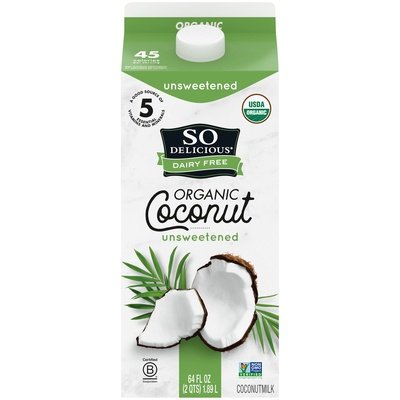 So Delicious Dairy Free Organic Unsweetened Coconutmilk 6/64 OZ [UNFI #865568] [ebt] T