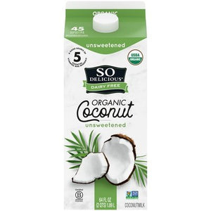 So Delicious Dairy Free Organic Unsweetened Coconutmilk 6/64 OZ [UNFI #865568] [ebt] T