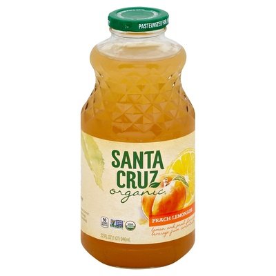 Santa Cruz Organic Flavored Beverage Peach Lemonade 12/32 OZ [UNFI #412445] [ebt]