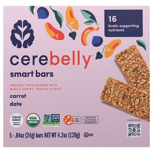 Cerebelly Smart Bars Carrot Date 6/4.2 OZ [UNFI #2683332] [ebt]
