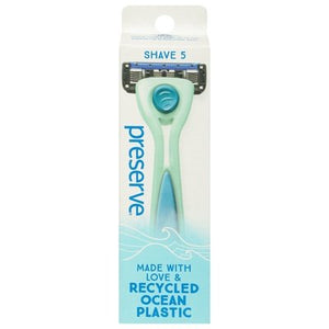 Preserve Razor System Shave 5 Neptune Green 6/1 CT [UNFI #2740736] T