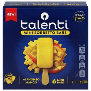 Talenti Gelato E Sorbetto Bars Mini Sorbet Mango 6/6/11.1 OZ [UNFI  #2964195]