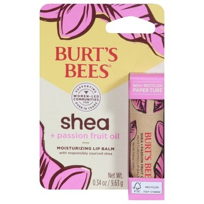 Burts Bees Lip Balm Shea + Passion Fruit Oil Moisturizing 6/.34 OZ [UNFI #2970374] T