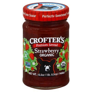 Crofters Premium Spread Organic Strawberry 6/16.5 OZ [UNFI #0284141] [ebt]