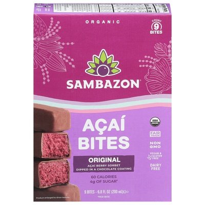 Sambazon Acai Bites Original 9-Pack 6/6.8 OZ [UNFI  #2998680]