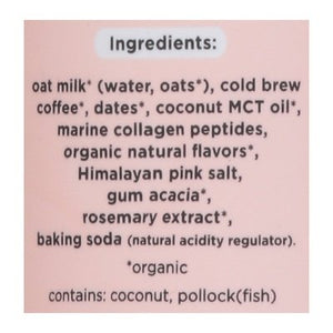 Pop & Bottle Oat Milk Latte Vanilla +Collagen 12/8 OZ [UNFI #2642676] [ebt]