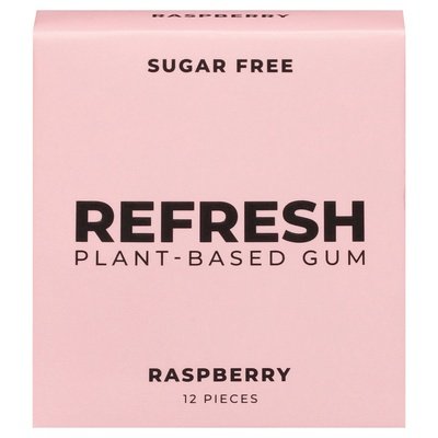 Refresh Gum Gum Plant-Based Sugar Free Raspberry 12/12 CT [UNFI #2934958] [ebt] T