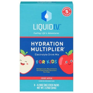 Liquid I V Electrolyle Drink Mix For Kids Crisp Apple 8 CT [UNFI #2971836] [ebt]