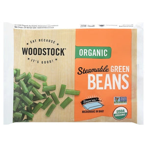 Woodstock Green Beans Organic Steamable Og2 12/12 oz [UNFI #1015445 ] [ebt]