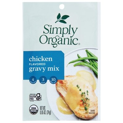 Simply Organic Gravy Mix Chicken Flavored 12/.85 OZ [UNFI #916262] [ebt]