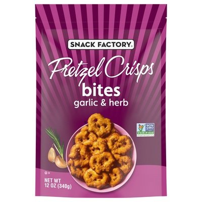 Pretzel Crisps Pretzel Crisps Garlic & Herb Bites 12/12 OZ [UNFI #2881282] [ebt]