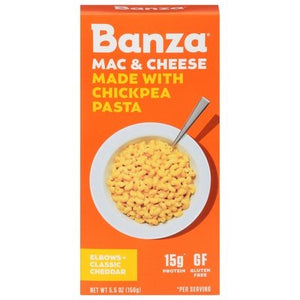 Banza Mac & Cheese Elbows + Classic Cheddar 6/5.5 OZ [UNFI #2347011] [ebt]