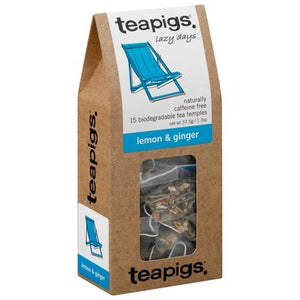 Teapigs Herbal Infusion Lemon & Ginger Tea Temple 6/15 CT [UNFI #1886225] [ebt]