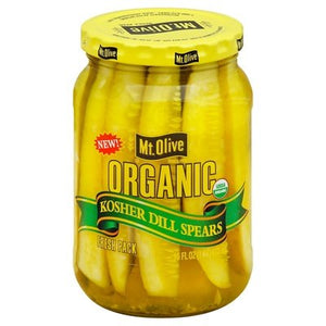 Mt Olive Pickles Pickles Kosher Dill Spears Fresh Pack 6/16 OZ [UNFI #2374601] [ebt]