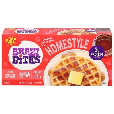 Brazi Bites Waffles Homestyle Crispy Flufy 8/7.4 OZ [UNFI  #3031234]