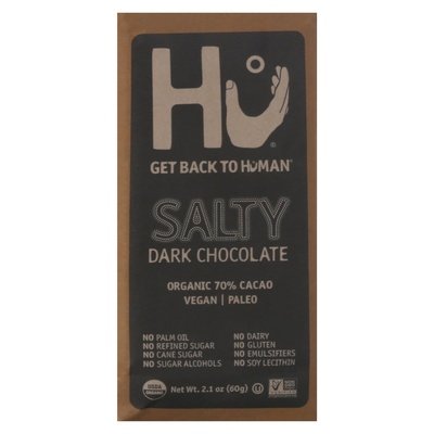Hu Dark Chocolate Organic Salty 70% Cacao 12/2.1 OZ [UNFI #2739530] [ebt] T