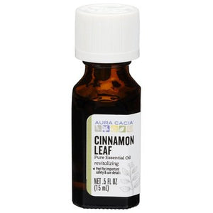 Aura Cacia Pure Essential Oil Revitalizing Cinnamon Leaf 1/.5 OZ [UNFI #714188] T