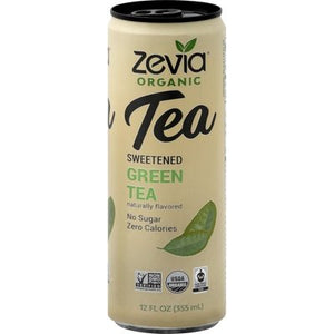 Zevia Tea Green Organic Sweetened 12/12 OZ [UNFI #2304442] [ebt]
