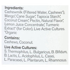 Forager Project Cashewmilk Yogurt Mango Dairy Free Organic Probiotic 6/28 OZ [UNFI #2346757] [ebt]