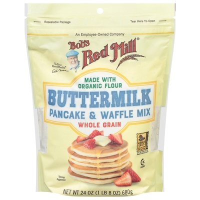 Bobs Red Mill Pancake & Waffle Mix Whole Grain Buttermilk 4/24 OZ [UNFI #2419471] [ebt]