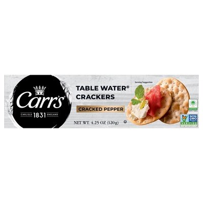 Carrs Crackers Cracked Pepper 12/4.25 OZ [UNFI #725960] [ebt]