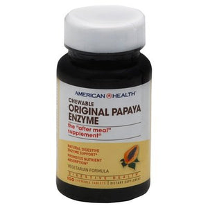 American Health Papaya Enzyme Original Vegetarian Formula Chewable Tablets 100 Tab [UNFI #0482901] T