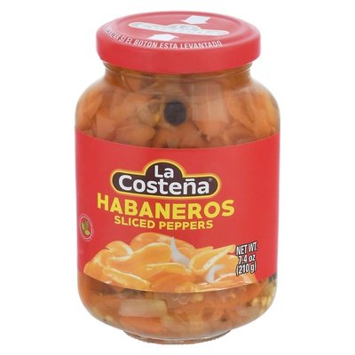 La Costena Sliced Peppers Habaneros 12/7.4 OZ [UNFI #2611259] [ebt]