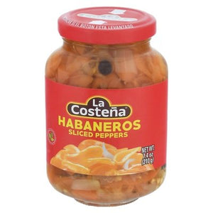 La Costena Sliced Peppers Habaneros 12/7.4 OZ [UNFI #2611259] [ebt]