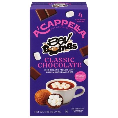Acappella Chocolate Bombs Classic Chocolate 6/4 CT [UNFI #2909265] [ebt]